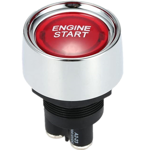 スタートエンジンボタンカーDc12v 50aレッドカースタートエンジンボタンライトスイッチレーシングスポーツ用プッシュスタートイグニッションスイッチ (オン)-オフ - Product Image 1