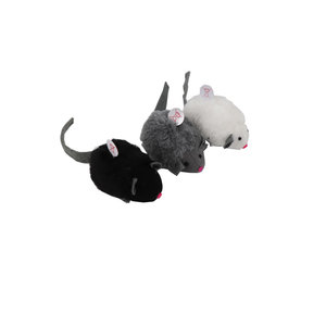 Peludo ratones con Catnip y juguetes de sonido de piel de conejo Real interactivo a jugar juguete - Product Image 2