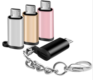 OEM 定制钥匙链金属类型 C USB3.1 到 V8 微型 USB 适配器 USB C 转换器 - Product Image 1