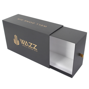 Custom Logo Black Sliding Push Out Drawer Satin Lined <strong>Gift</strong> Cardboard Box with Change Picture Good Opening <strong>Experience</strong> - Product Image 6