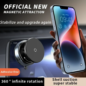 2025 ucuz 360 rotasyon braketi standı Stong mıknatıslar vakum vantuz 360 manyetik araç telefonu tutucu iphone ve Android için - Product Image 2
