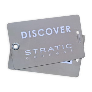 Etiqueta de equipaje de PVC impresa personalizada de diseño gratuito con cuerda elástica transparente Producto de impresión de plástico - Product Image 3