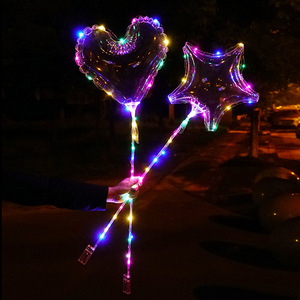 Fabrika toptan 20 inç temizle kabarcık şeffaf led balon bobo balonlar noel cadılar bayramı partisi için led ışıkları ile - Product Image 3