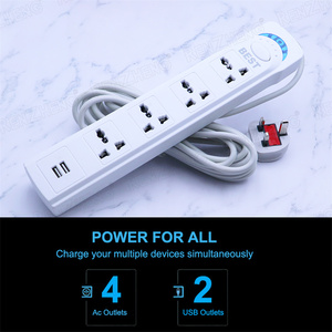 ซ็อกเก็ตปลั๊กอเนกประสงค์แบบปรับแต่งได้2พอร์ต USB 4ช่องต่อพ่วงสากลได้4ช่องจ่ายไฟสำหรับ10A - Product Image 3