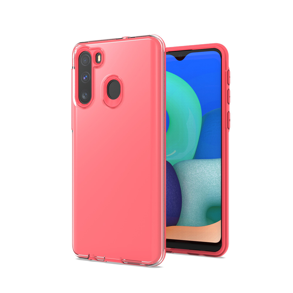 PC trasparente+TPU rosa
