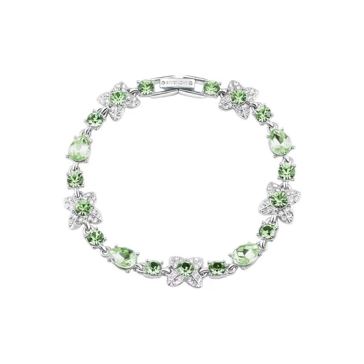 Four-leaf clover platinum green