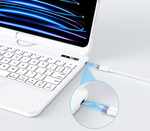 IFacemall 2024/2023 Model Backlit for Bluetooth <strong>Wireless</strong> <strong>Keyboard</strong> Case for iPad Pro Air 10.9/11/12.9 Pencil USB Switch <strong>Keyboard</strong> - Product Image 3