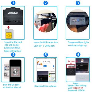 SinoTrack, instalación oculta de tamaño pequeño, fácil de usar, rastreador GPS OBDii 4G con aplicación de sistema de software web gratuito