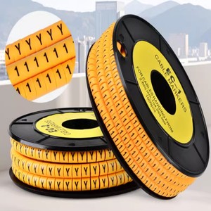 PVC kablo işaretleyici EC-0 EC-1 1.5 kare oyulmuş numarası hortum kablo kimlik kablolama tüp renk dijital - Product Image 5