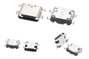 更换TE，Molex，JST，批发定制Usb SMT Type-c 16p母充电连接器插孔c型端口16针C型连接器