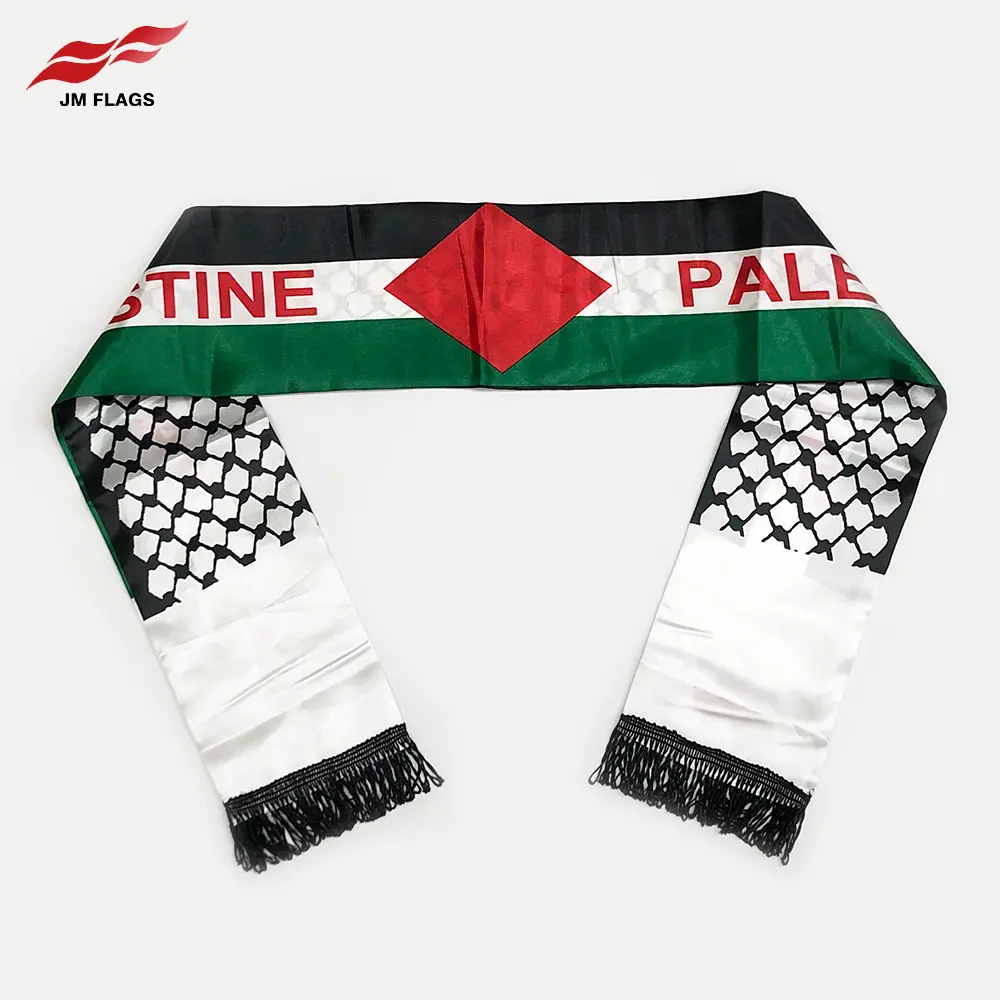 ベストプライスパレスチナスカーフイベントパレスチナフラッグスカーフデコレーションサテンポリエステルスカーフ
