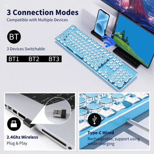 EWEADN Tk950 2024 Año Nuevo 100 Porcentaje Programable Tri-Mode Mecánico Inalámbrico RGB Retroiluminación Teclado Kailh Axis Body USB - Product Image 5
