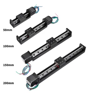 <span class=keywords><strong>CNC</strong></span> Guía de riel lineal Etapa Tipo T Mini Motor paso a paso Actuador lineal 50-200mm Carrera Mesa deslizante y Motor paso a paso Nema11 - Product Image 1