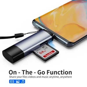 ราคาโรงงานอะแดปเตอร์อ่านการ์ด USB 3.0 2-in-1 เข้ากันได้กับอุปกรณ์ทุกรุ่น โซลูชันออน-เดอะ-โก้ที่สะดวกและกะทัดรัด - Product Image 3