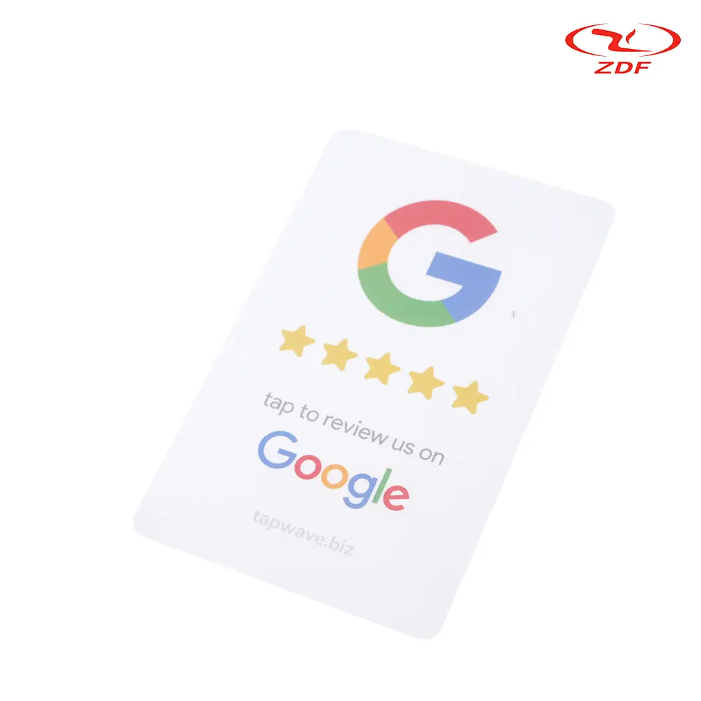 Free Sample Custom 13.56MHz RFID NFC Card Waterproof PVC   PET QR Tap for Business Ins on Facebook TikTok Google Review