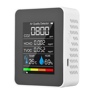 מכשיר ניטור CO2 TVOC בודק גלאי פחמן דו חמצני 5 ב-1 צג איכות אוויר רב תכליתי מד תרמו-היגרומטר - Product Image 1
