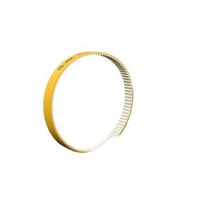 Bando Megadyne ContinentalカスタマイズT5歯付き5mmピッチ16mm幅2PUイエローインダストリアルハーネスタイミングベルト、スチールコード付き