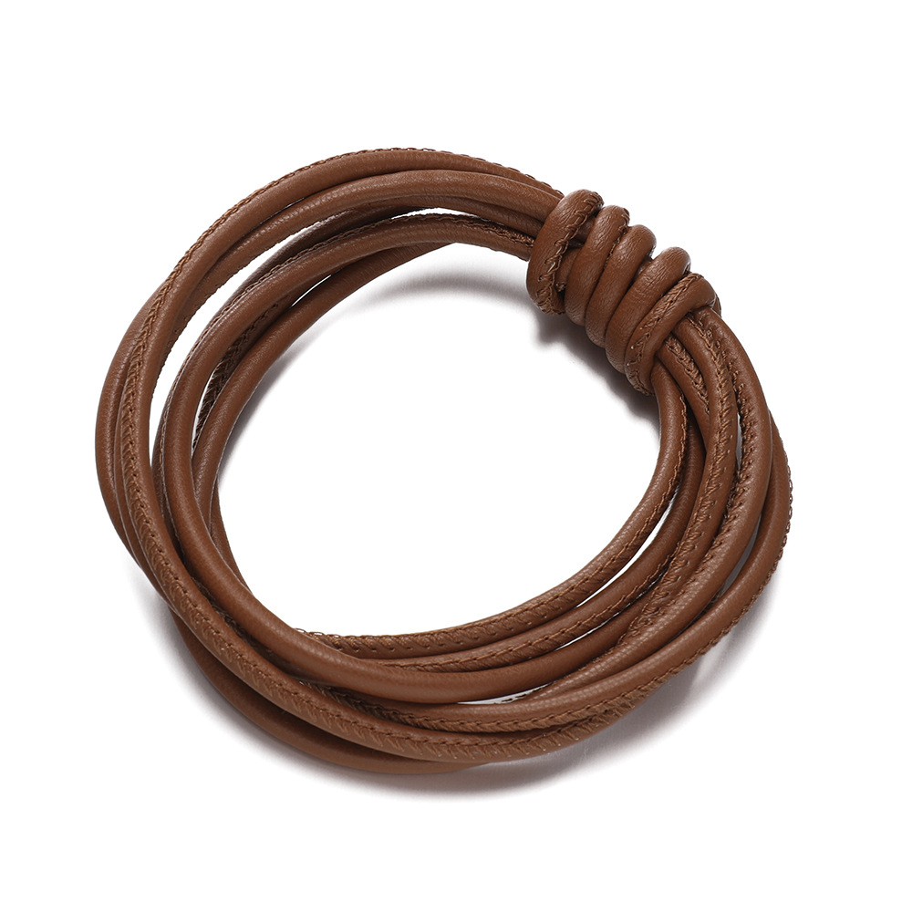 Fil à crocheter à âme en coton PU - marron, 2 mètres
