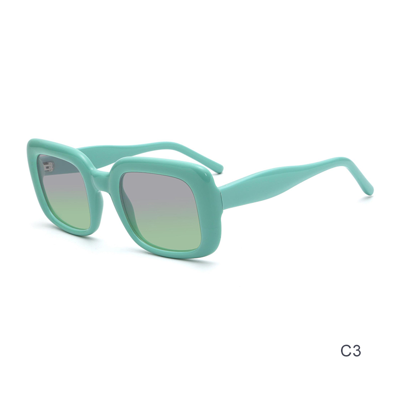 Verres dégradés verts, monture vert menthe