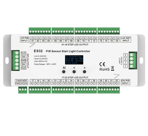 Sistema de controlador de iluminación Led inteligente para escaleras, Sensor de luz diurna, controlador de luz para tira de píxeles Led, 32CH, ES32, PIR - Product Image 2