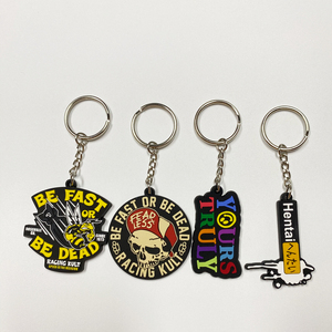 Factory Promotion Rubber <strong>Key</strong> Chains <strong>Key</strong> Holder Custom <strong>Shape</strong> 2D or 3D Soft Pvc <strong>Key</strong> Rings White Rubber Keychain Cartoon Set - Product Image 3