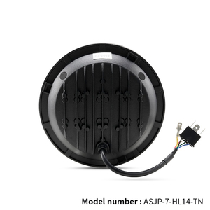 Asend 7 Inch <strong>Led</strong> Head Lamp <strong>80W</strong>/pcs Front Projector Hi/Lo Beam with <strong>White</strong> Daytime Running&amp;amber Turn Signals for 4x4 Motorcycle - Product Image 4