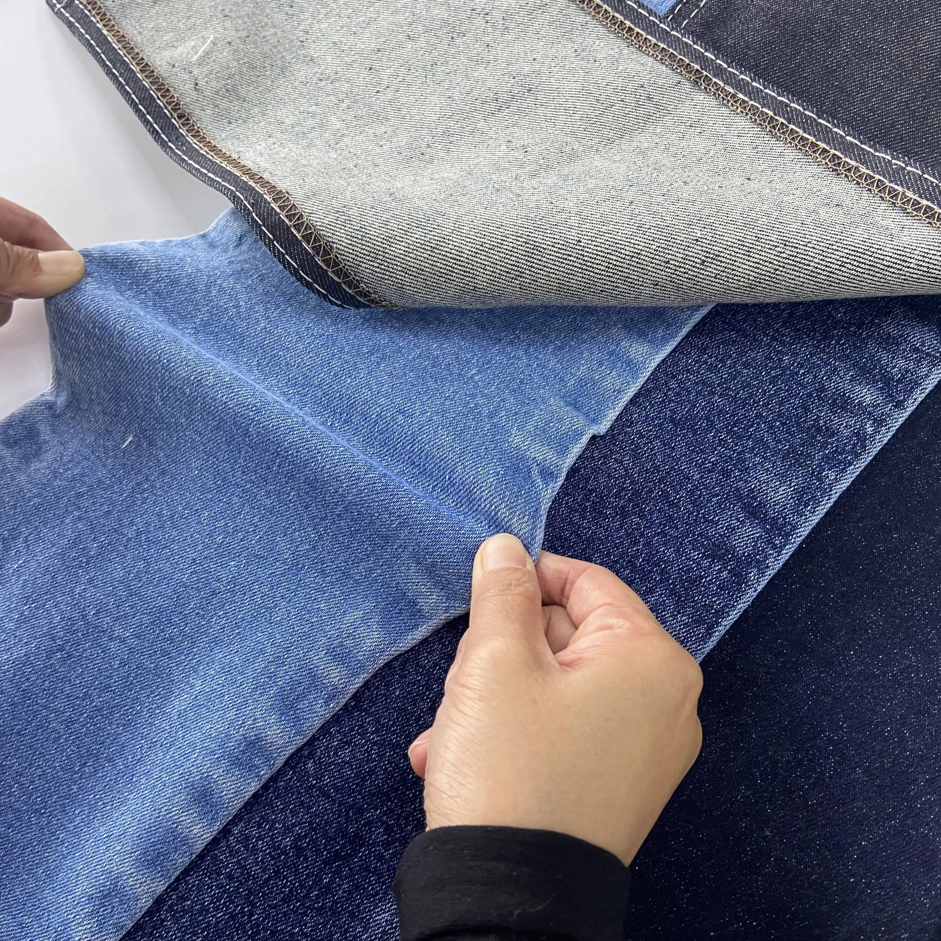 Mistura de algodão jeans de boa qualidade com spandex e sem estiramento em tecido jeans lote