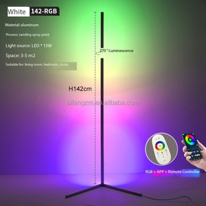 Drop Shipping Stock Nordic Modern Smart Phone APP or Remote Corner <strong>Lamp</strong> 140cm Standing RGB LED Floor Light for Living Room - Product Image 4