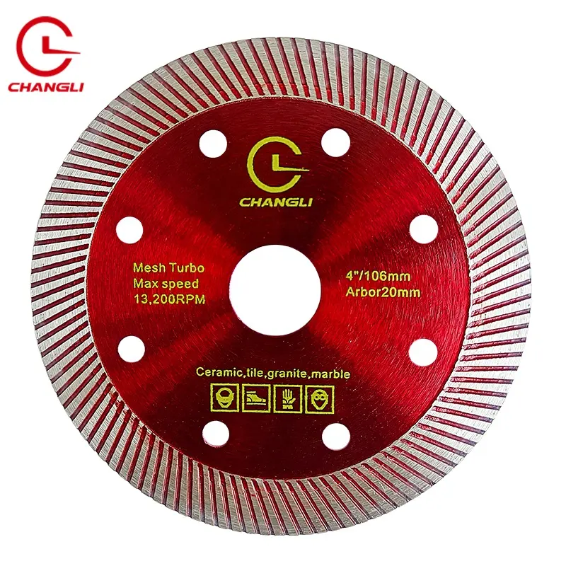 4-4.5Inch Turbo Super Thin Factory Sale High-end Sinter Cutter Ceramic Dry Circle Cutting Disc Porcelain Tile Diamond Saw Blade
