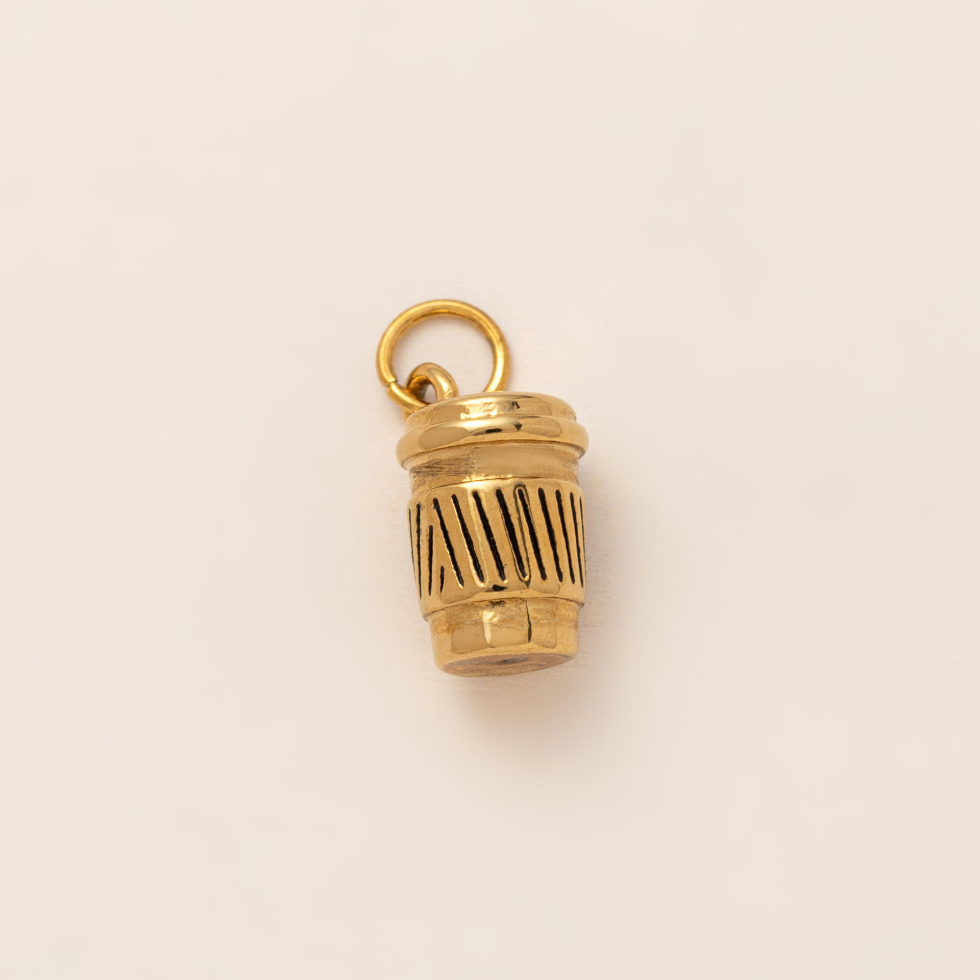 gold Coffee cup pendant