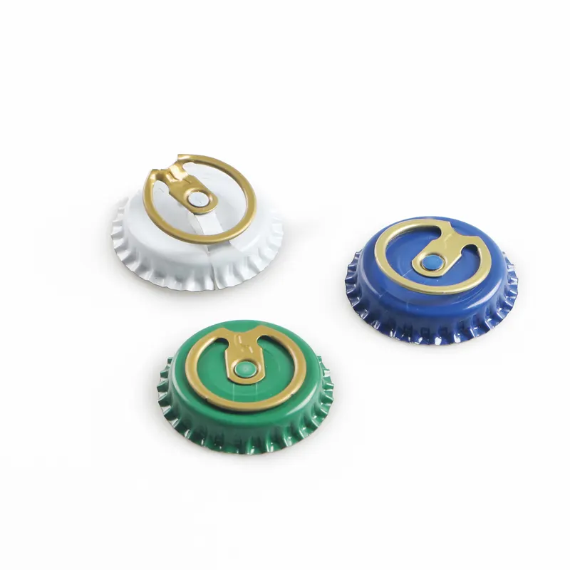 Logo personalizzato 26mm coperchio per Soda in metallo 26mm tappo a corona per birra tappi per bottiglie di birra con anello