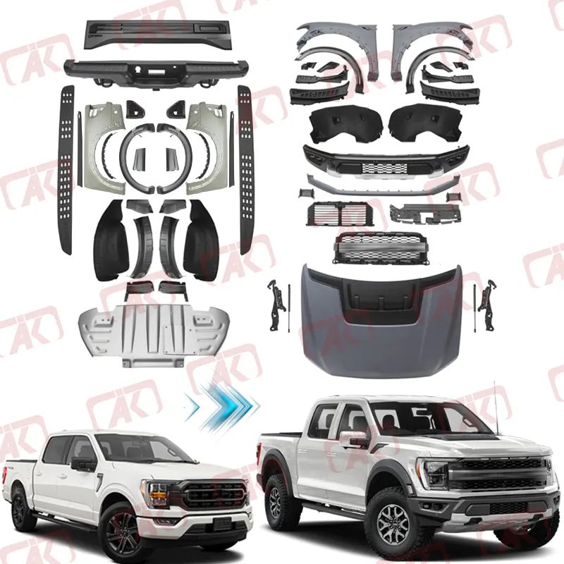 Kit de reparación de parachoques delantero y trasero para coche Ford, Kit de reparación de carrocería para coche Ford F150 2021 a 2022 F150 Raptor