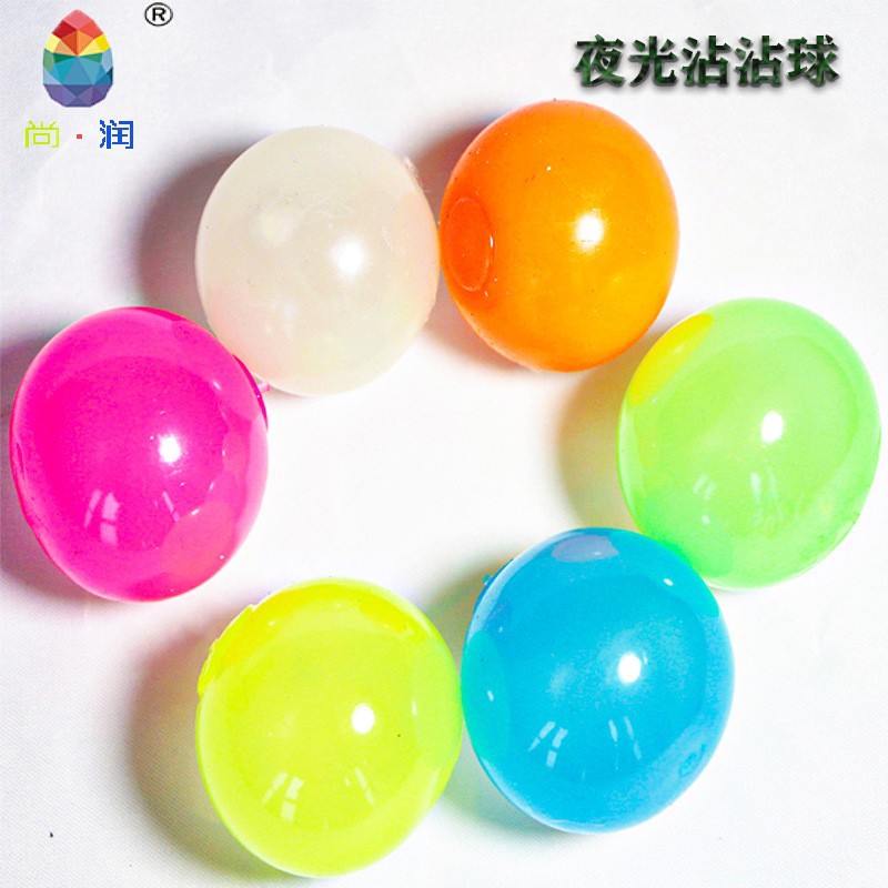 Boule collante phosphorescente de 5 cm (couleurs mélangées, extra épaisse)