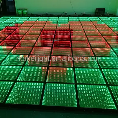 Factory Direct Sales 3D Dance Floor LED Luminous Floor Tiles Bar KTV Mirror Abyss Floor Tiles