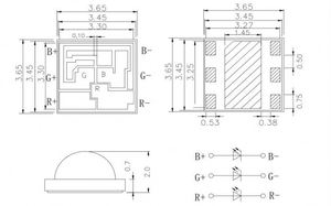 ไฟ LED 3W 3535RGB สเปค RGB แบบ SMD 3535