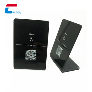 Google รีวิวการ์ดป๊อปแบบกำหนดเอง Google รีวิวสื่อสังคมออนไลน์ NFC Google Review ขาตั้งอะคริลิค - Product Image 4
