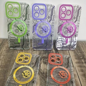 Manyetik telefon iphone için kılıf 14 vaka mekanik saat desen telefon kapak iphone 11 12 13 pro max - Product Image 3