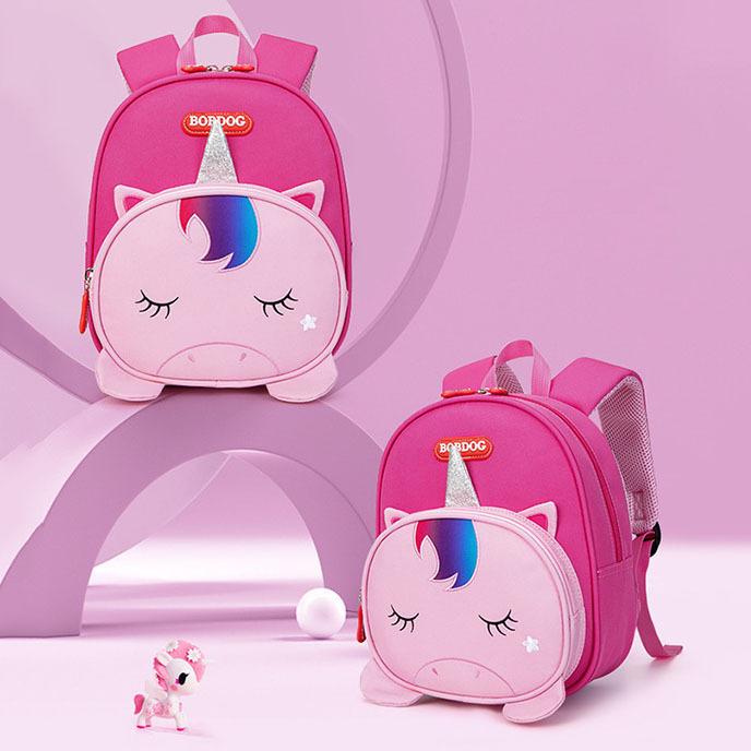 Rosa unicornio bebé escuela mochila bolsa