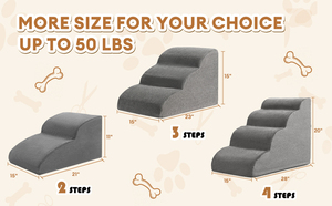 Fábrica de Atacado Personalizado Espuma De Memória Escadas Do Cão Escada Lavável Capa Antiderrapante 3 e 5 Passos Pequeno Dobrável Cama Cão Pet Car Ramp