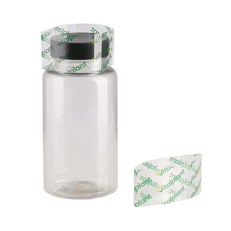 Encolhedor de garrafa de pvc transparente, etiqueta de manga encolhedora para pescoço, garrafa personalizada