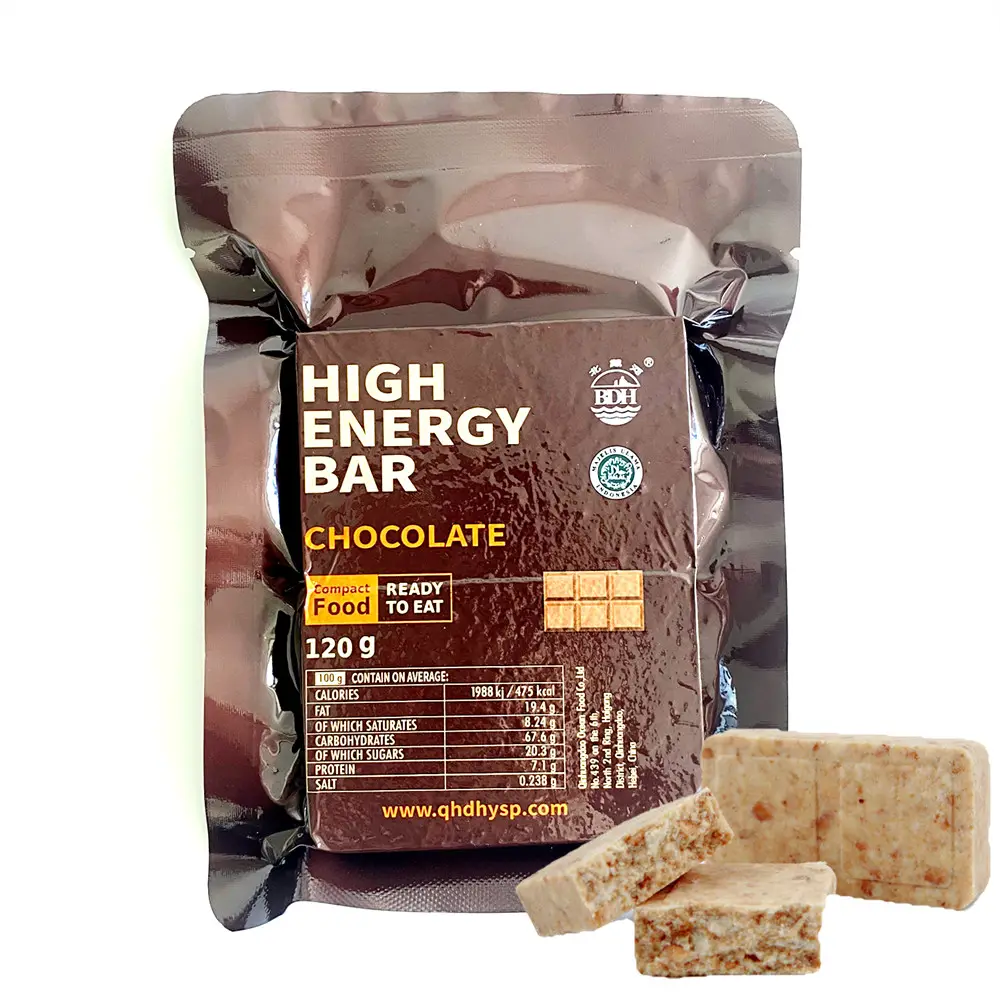 Chocolate flavor Delicately vacuum packed high energy compressed biscuits