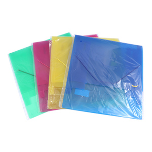 Foska Horizontal Durable <span class=keywords><strong>PP</strong></span> Verschiedene Farben A4 Größe Trans lucent Coloured Plastic Expand ing <span class=keywords><strong>File</strong></span> Bag mit elastischem Seil verschluss