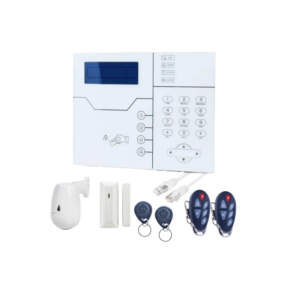 Sistema de seguridad inteligente para el hogar, conjunto de alarma antirrobo TCP/IP GSM inalámbrico, 433MHz, 868MHz con Sensor de movimiento PIR, Detector magnético de puerta