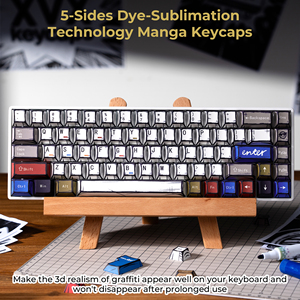 XVX Keycaps 만화 테마 낙서 체리 프로필 염료-서브 PBT Keycaps 전체 세트 (134 키) 모델 모든 MX 스위치 및 클론 영어 - Product Image 4