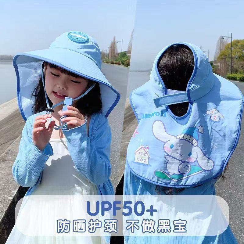 Cappello blu per protezione solare per bambini kx