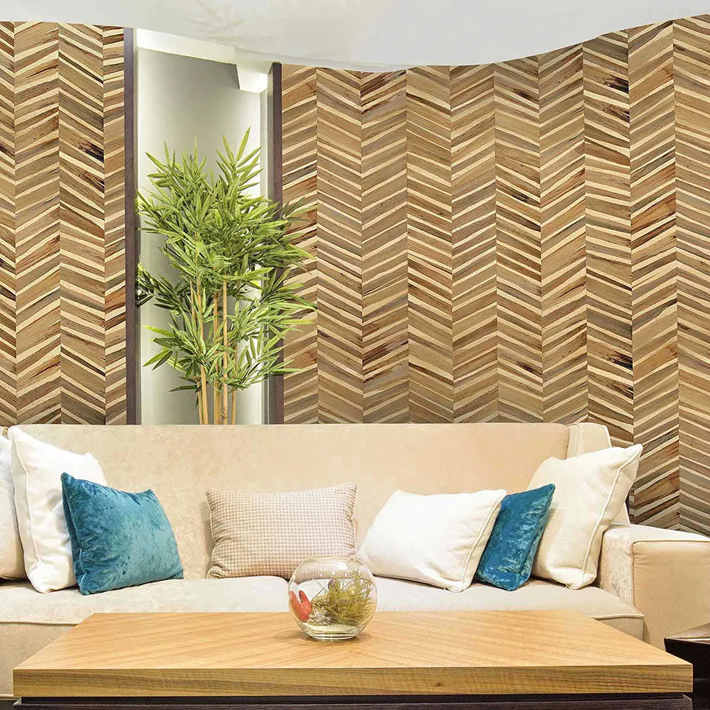 2023 MY WIND Natural Wood Veneer Wallpaper Handmade For Interior Decoration