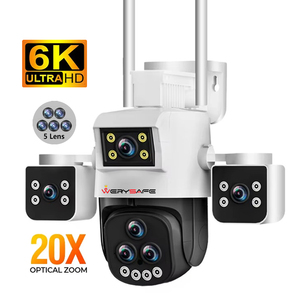 WERYSAFE 6K 20x变焦Ipc360无线摄像机5镜头三屏Ip户外Ptz摄像机双向音频12mp闭路电视安全摄像机 - Product Image 1