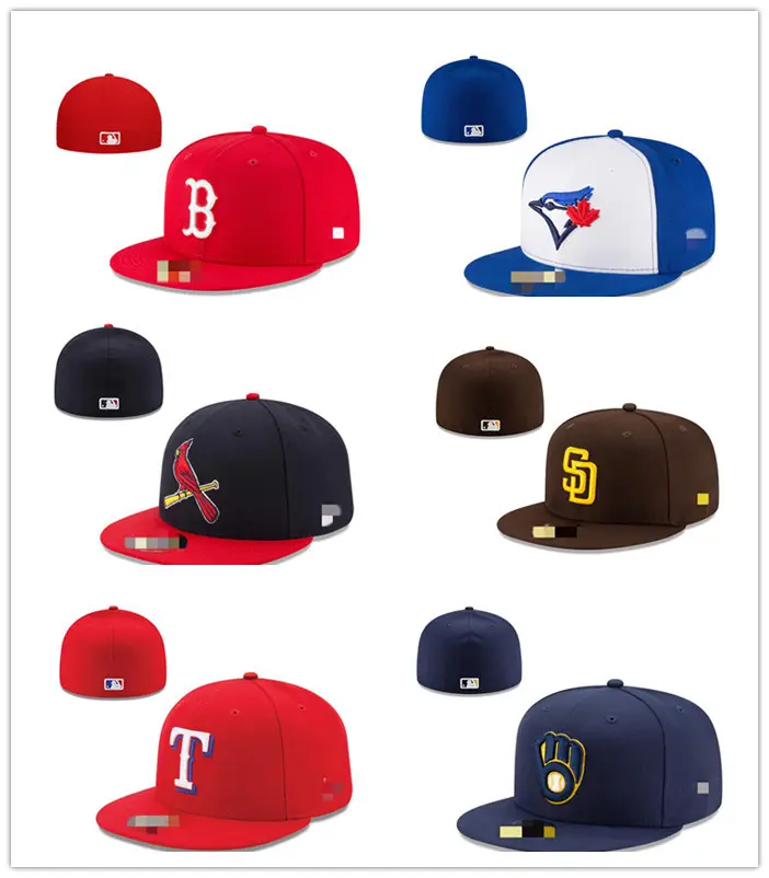 새로운 판매 폐쇄 모자 태양 모자 남자와 여자 패션 야구 팀 리그 모자 커플 복용 태양 모자 자수 모자