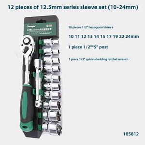 4-13-22-32 Polished Hand <strong>Tools</strong> with <strong>Bag</strong> Packaging 6.3*<strong>10</strong>*12.5 Series Small Medium Large Ratchet Wrench Socket Set for Workshops - Product Image 3