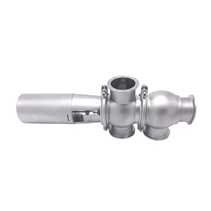 3&quot; SS304 Stainless Steel Sanitation 21 <strong>Model</strong> <strong>TL</strong> Type Three Ways Pneumatic Clamp Flow Diversion Valve Reversing Control Valve - Product Image 4